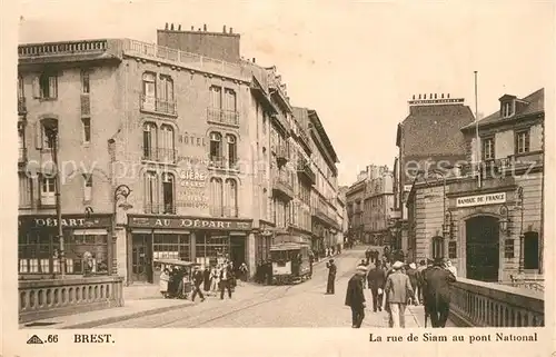 AK / Ansichtskarte Brest_Finistere La rue de Siam au pont National Brest_Finistere