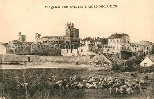 AK / Ansichtskarte Saintes Maries de la Mer Vue generale Saintes Maries de la Mer