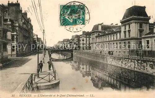 AK / Ansichtskarte Rennes_Ille et Vilaine Universite et le Quai Chateaubriand 