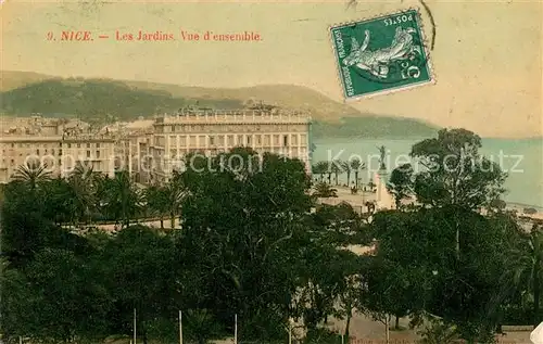 AK / Ansichtskarte Nice_Alpes_Maritimes Les Jardins Vue d ensemble Nice_Alpes_Maritimes