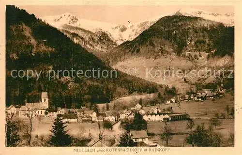AK / Ansichtskarte Mittlach avec Rotenbachkopf et Rainkopf Mittlach