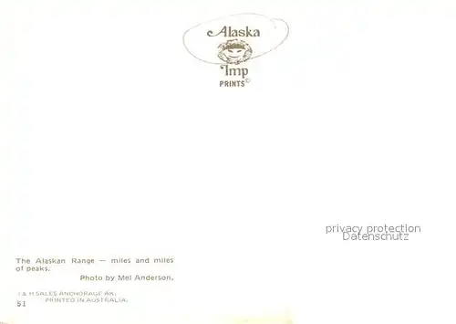 AK / Ansichtskarte Anchorage Alaskan Range 