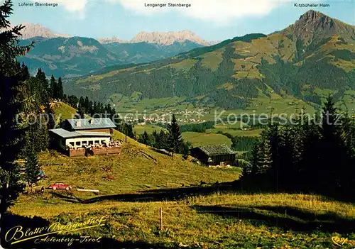 AK / Ansichtskarte Wiesing_Tirol Blattls Berggasthof Loferer Steinberge Leoganger Steinberge Wiesing Tirol