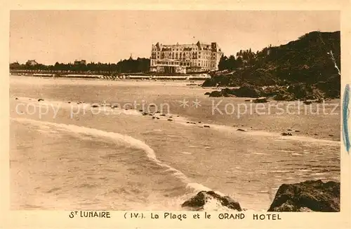 AK / Ansichtskarte Saint Lunaire Le Grand Hotel La Plage Saint Lunaire