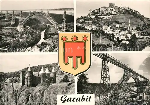 AK / Ansichtskarte Garabit_Viaduc_Construction_Eiffel Viaduc de Garabit Vue generale de Saint Flour Chateau de Sailhans  