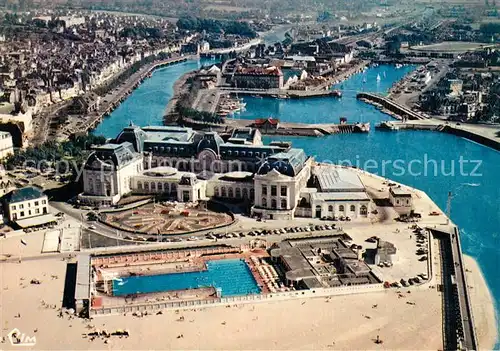 AK / Ansichtskarte Trouville Deauville Vue generale aerienne La Piscine et le Casino Les cures marines Trouville Deauville