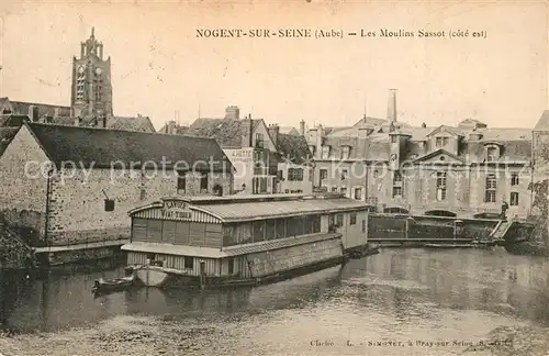 AK / Ansichtskarte Nogent sur Seine Moulins Sassot Nogent sur Seine