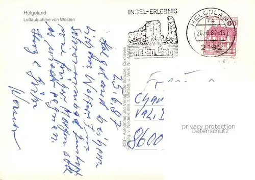 AK / Ansichtskarte Helgoland Fliegeraufnahme Helgoland