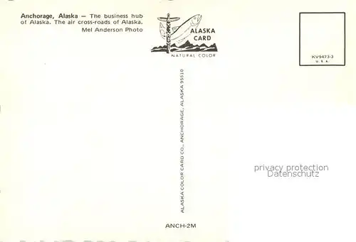 AK / Ansichtskarte Anchorage Fliegeraufnahme 