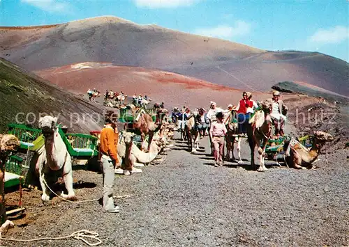 AK / Ansichtskarte Lanzarote_Kanarische Inseln Montana del Fuego Caravana Lanzarote