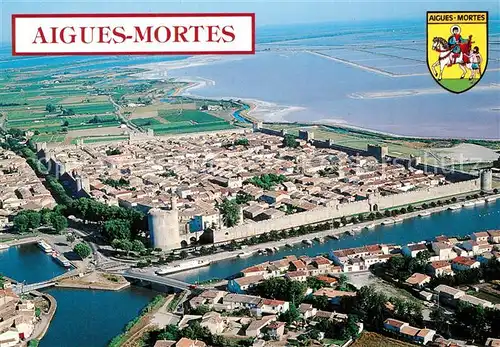 AK / Ansichtskarte Aigues Mortes_Gard Fliegeraufnahme Aigues Mortes Gard