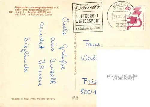 AK / Ansichtskarte Inzell Fliegeraufnahme Inzell