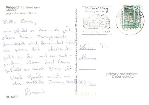 AK / Ansichtskarte Ruhpolding Panorama Hochfelln Ruhpolding