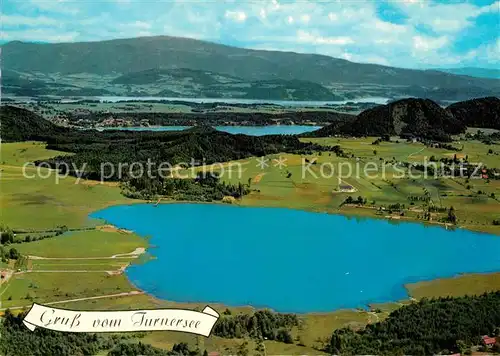AK / Ansichtskarte Turnersee Fliegeraufnahme Klopeiner See Stausee Turnersee