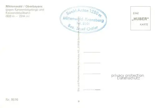 AK / Ansichtskarte Mittenwald_Bayern Karwendelgebirge Winterlandschaft Mittenwald Bayern