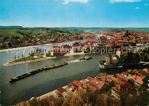 AK / Ansichtskarte Passau Zusammenfluss Donau Passau