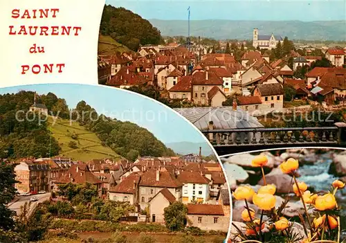 AK / Ansichtskarte Saint Laurent du Pont Vues d ensemble des fleurs Saint Laurent du Pont