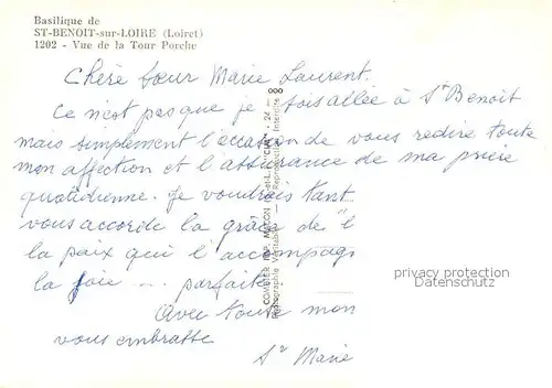 AK / Ansichtskarte Saint Benoit sur Loire Basilique vue de la Tour Porche Saint Benoit sur Loire
