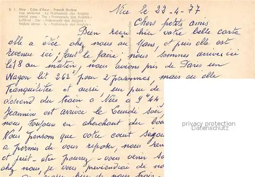 AK / Ansichtskarte Nice_Alpes_Maritimes Promenade des Anglais Cote d Azur vue aerienne Nice_Alpes_Maritimes