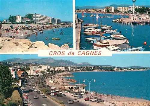 AK / Ansichtskarte Cros de Cagnes Vue generale Plage Vieux port Cote d Azur Cros de Cagnes
