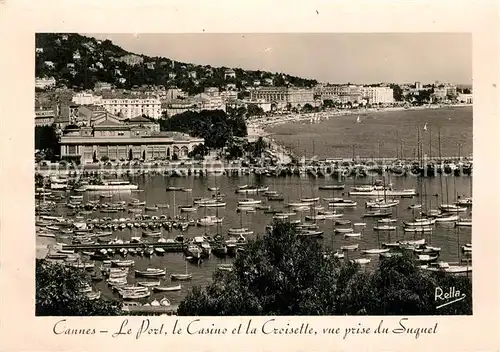 AK / Ansichtskarte Cannes_Alpes Maritimes Port Casino Croisette vue prise du Suquet Cannes Alpes Maritimes