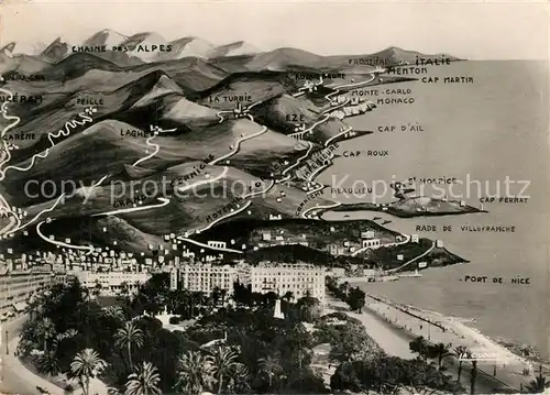 AK / Ansichtskarte Nice_Alpes_Maritimes Excursions vers l Italie et la Chaine des Alpes a vol d oiseau Nice_Alpes_Maritimes
