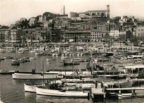 AK / Ansichtskarte Cannes_Alpes Maritimes Le Port vue generale prise du Suquet Cannes Alpes Maritimes