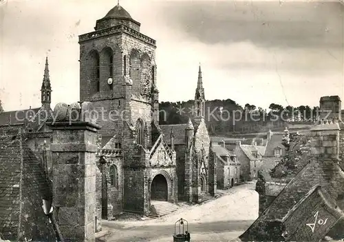 AK / Ansichtskarte Locronan Eglise du XVe siecle Chapelle du Penity Place vieux puits Locronan