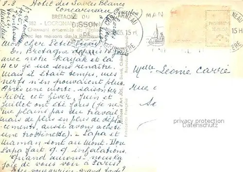 AK / Ansichtskarte Locronan Ensemble de l eglise Maisons de la Renaissance Locronan