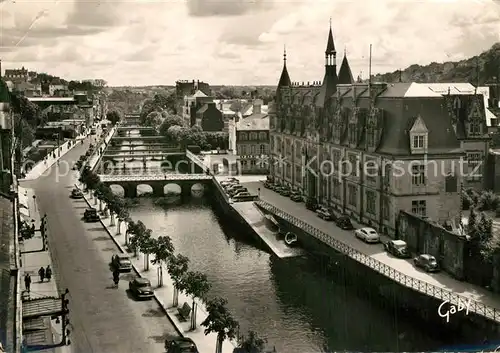 AK / Ansichtskarte Quimper Passerelles sur l Odet et la Prefecture Quimper