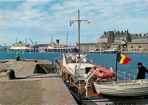 AK / Ansichtskarte Saint Malo_Ille et Vilaine_Bretagne Bassin Vauban Port Bateaux Vapeur Saint Malo_Ille et Vilaine