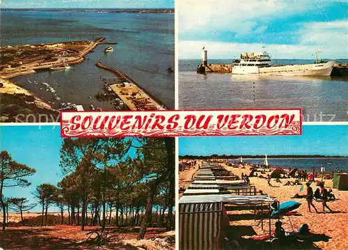 Le_Verdon sur Mer Vue generale sur le Port La Foret pres de lOcean Arrivee du Bas Vue generale de la Grande Plage Le_Verdon sur Mer
