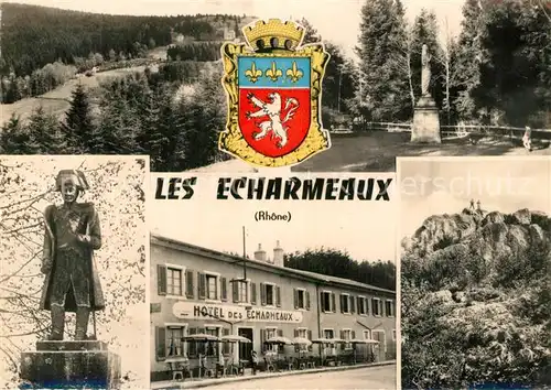 Les Echarmeaux Hotel des Echarmeaux Statue Napoleon Parc 