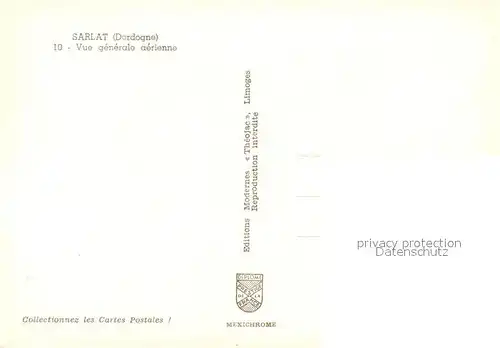 Sarlat la Caneda Vue generale aerienne Sarlat la Caneda
