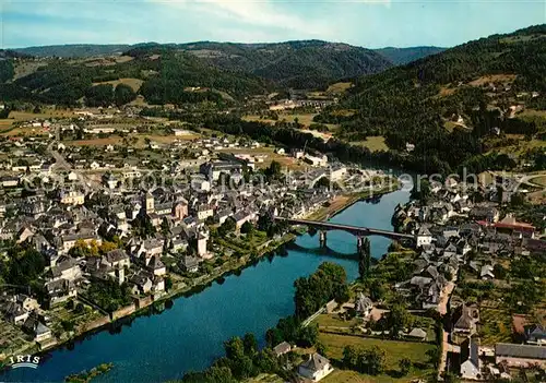 Argentat Le Pont sur la Dordogne et vue generale aerienne Argentat