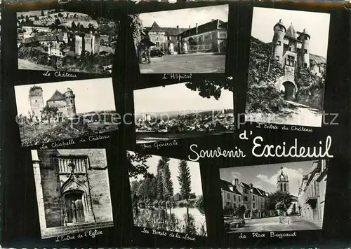 Excideuil Le Chateau Hopital Entree du Chateau da Chapille Entree du lEglise Les Bords de la Loue Place Bugeaud Excideuil