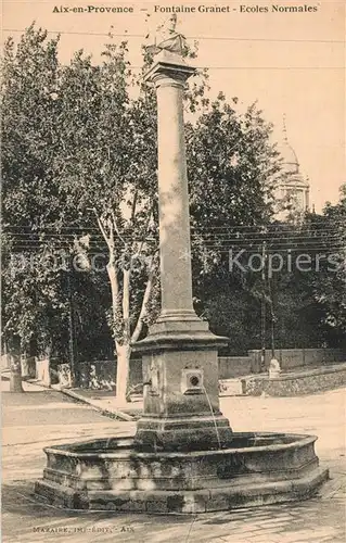 Aix en Provence Fontaine Granet Ecoles Normales Aix en Provence