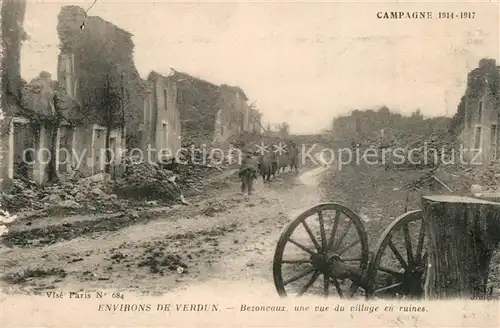 AK / Ansichtskarte Bezonvaux Ruines Premi?re guerre mondiale Bezonvaux