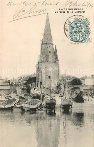 AK / Ansichtskarte La_Rochelle_Charente Maritime Tour de la Lanterne La_Rochelle
