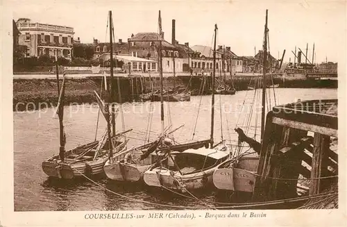 AK / Ansichtskarte Courseulles sur Mer Barques dans le Bassin Courseulles sur Mer