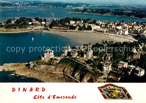 AK / Ansichtskarte Dinard_Ille_et_Vilaine_Bretagne La cote et les plages vues d avion Dinard_Ille