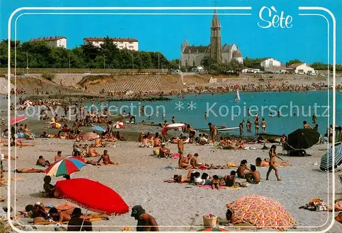 AK / Ansichtskarte Sete_Cette La plage de la corniche Eglise 