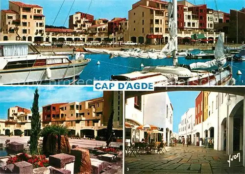 AK / Ansichtskarte Cap d_Agde Port de la Clape Aspect de la ville Rue Commercante Cap d_Agde