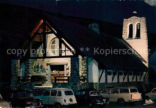 AK / Ansichtskarte Valberg Sanctuaire de Notre Dame des Neiges la nuit Valberg