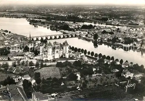 AK / Ansichtskarte Saumur Chateaux de la Loire vue aerienne Saumur