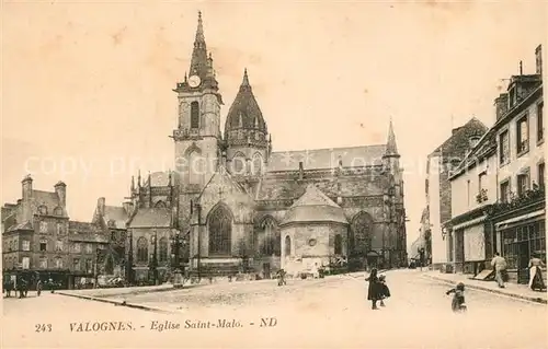 AK / Ansichtskarte Valognes Eglise Saint Malo Valognes