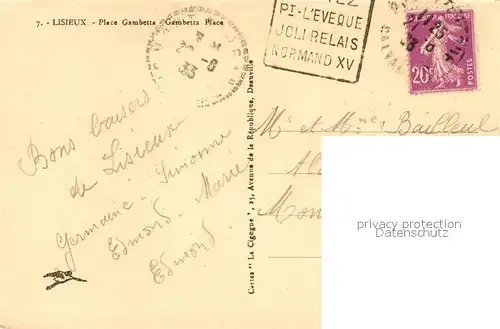 AK / Ansichtskarte Lisieux Place Gambetta Lisieux