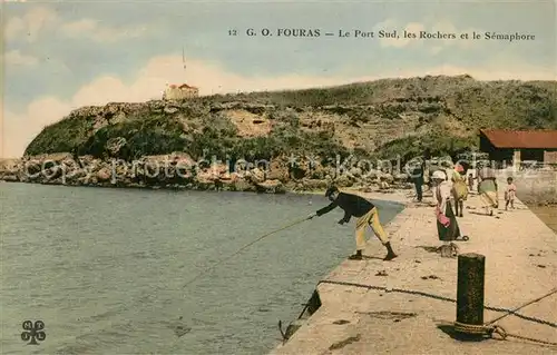 AK / Ansichtskarte Fouras_Charente Maritime Le Port Sud les Rochers et le Semaphore Fouras Charente Maritime