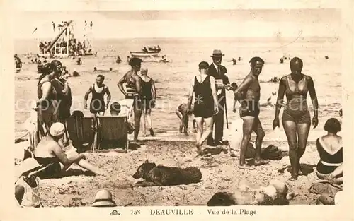 AK / Ansichtskarte Deauville Vue de la Plage Deauville