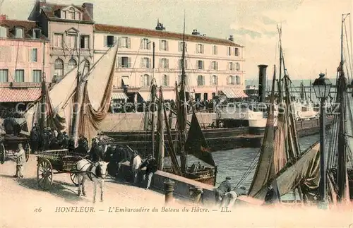 AK / Ansichtskarte Honfleur Embarcadere du Bateau du Havre Honfleur